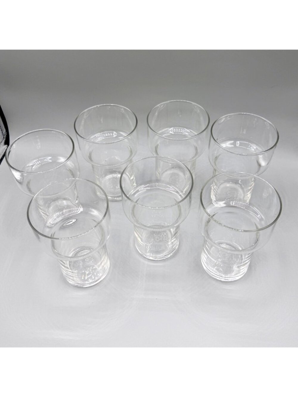 Vintage IKEA Tumbler Glass Cork Base Sleeve 10oz Stackable Set of 7 Portugal - Picture 11 of 16